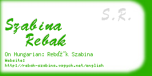 szabina rebak business card